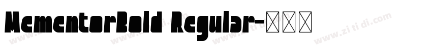 MementorBold Regular字体转换